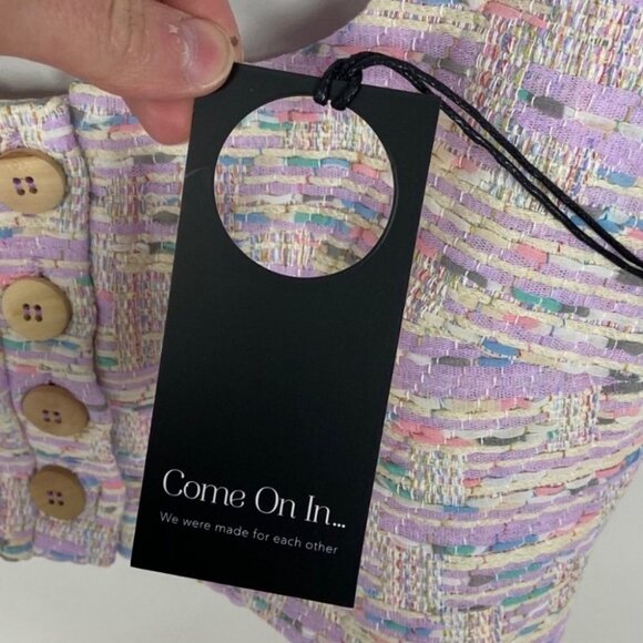 NWT Privacy Please Celia Crop Top Button Down Lavender Size‎ Medium Revolve Boho - Picture 5 of 11